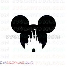 Mickey mouse head Disney Castle svg dxf eps pdf png