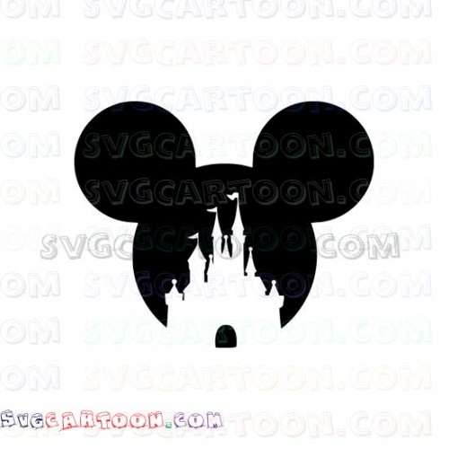 Free SVG Disney Castle Mickey Head Svg 8874+ File