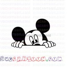 Mickey peeking Mickey Mouse svg dxf eps pdf png