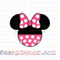 Minnie Bow Dress Pink Mickey Mouse svg dxf eps pdf png