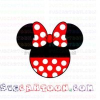 Minnie Bow Dress Red Mickey Mouse svg dxf eps pdf png