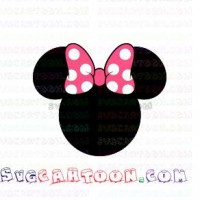 Minnie Bow Pink Mickey Mouse svg dxf eps pdf png