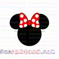 Minnie Bow Red Mickey Mouse svg dxf eps pdf png