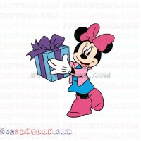 Minnie Christmas Gift Mouse Mickey svg dxf eps pdf png