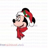 Minnie Face Christmas Mickey Mouse svg dxf eps pdf png