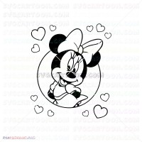 Minnie Mouse Silhouette Mickey Mouse 007 svg dxf eps pdf png