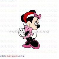 Minnie Santa Christmas Hat Mickey Mouse svg dxf eps pdf png