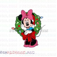 Minnie Wreath Mickey Mouse christmas svg dxf eps pdf png