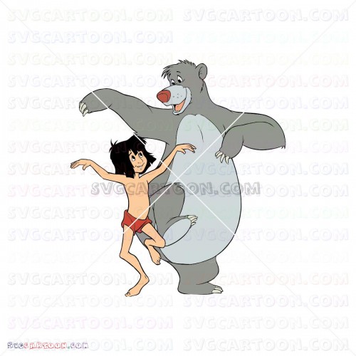 Mowgli And Baloo Jungle Book 029 svg dxf eps pdf png