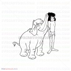 Mowgli And Hathi Jr Jungle Book 042 svg dxf eps pdf png