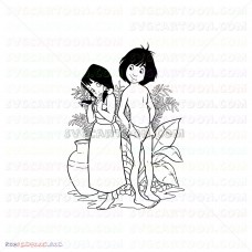 Mowgli And Shanti Jungle Book 046 svg dxf eps pdf png
