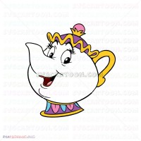 Mrs Potts Beauty And The Beast 029 svg dxf eps pdf png