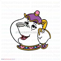 Mrs Potts and Chip Beauty And The Beast 030 svg dxf eps pdf png