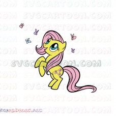My Little Pony fluttershy with butterflies svg dxf eps pdf png