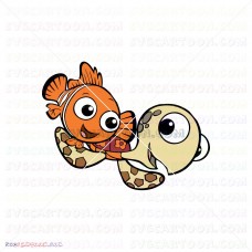 Nemo and Squirt Finding Nemo 031 svg dxf eps pdf png