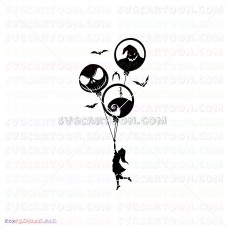 Nightmare Face Baloon 2 Jack Skellington svg dxf eps pdf png
