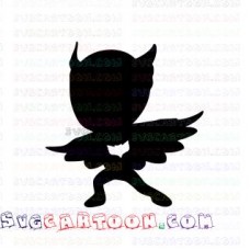 Owlette Black Silhouettes PJ Masks svg dxf eps pdf png
