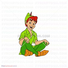 Peter Pan sitting cross legged Peter Pan 002 svg dxf eps pdf png