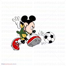 Playing football Mickey Mouse 006 svg dxf eps pdf png