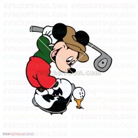 Playing golf Mickey Mouse 001 svg dxf eps pdf png