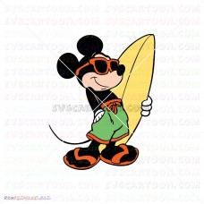 Playing surfboard Mickey Mouse 007 svg dxf eps pdf png