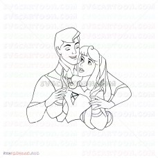 Prince Phillip and Princess AuroraSleeping Beauty 014 svg dxf eps pdf png