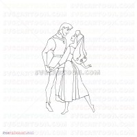 Prince Phillip and Princess AuroraSleeping Beauty 015 svg dxf eps pdf png