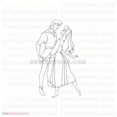 Prince Phillip and Princess AuroraSleeping Beauty 015 svg dxf eps pdf png