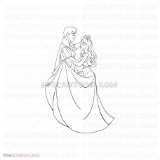 Prince Phillip and Princess AuroraSleeping Beauty 016 svg dxf eps pdf png