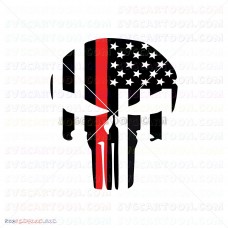 Punisher Silhouette 007 svg dxf eps pdf png