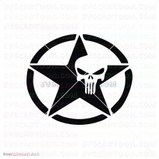 Punisher Silhouette 009 svg dxf eps pdf png