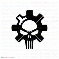 Punisher Silhouette 013 svg dxf eps pdf png