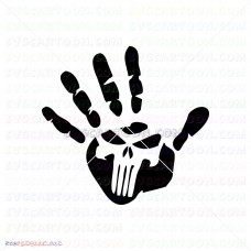 Punisher Silhouette 014 svg dxf eps pdf png