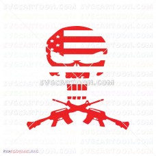Punisher Silhouette 015 svg dxf eps pdf png