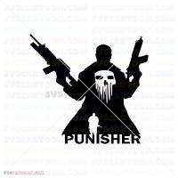 Punisher Silhouette 018 svg dxf eps pdf png