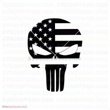 Punisher Silhouette 028 svg dxf eps pdf png
