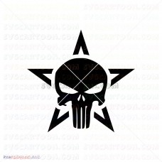 Punisher Silhouette 030 svg dxf eps pdf png