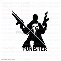 Punisher Silhouette 034 svg dxf eps pdf png