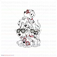 Puppies with Glass 101 Dalmations 032 svg dxf eps pdf png