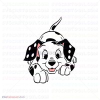 Puppy Playful Domino 101 Dalmations 024 svg dxf eps pdf png