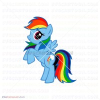 Rainbow Dash My Little Pony Very Happy svg dxf eps pdf png