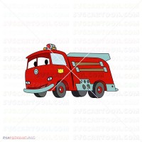 Red Firetruck Car Cars 058 svg dxf eps pdf png