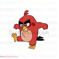Red The Angry Birds 2 svg dxf eps pdf png