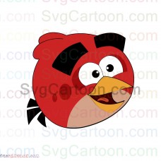 Red The Angry Birds Face 3 svg dxf eps pdf png
