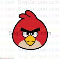 Red The Angry Birds Face svg dxf eps pdf png