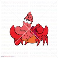 Sebastian the Crab The Little Mermaid 021 svg dxf eps pdf png