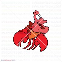 Sebastian the Crab The Little Mermaid 024 svg dxf eps pdf png