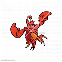 Sebastian the Crab The Little Mermaid 028 svg dxf eps pdf png