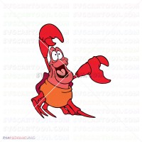 Sebastian the Crab The Little Mermaid 029 svg dxf eps pdf png