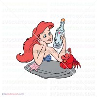 Sebastian the Crab and Ariel The Little Mermaid 013 svg dxf eps pdf png